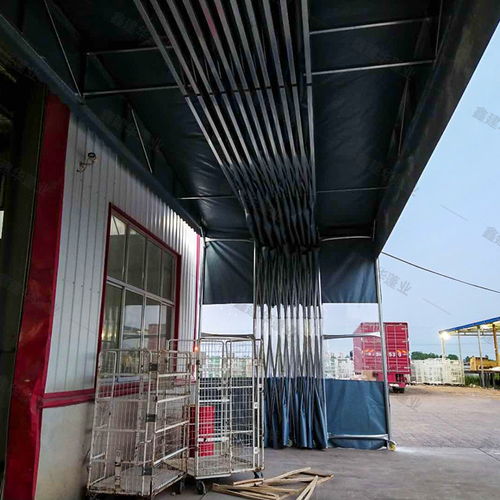 【石家莊電動遮陽雨篷,工廠倉儲防風蓬,屋頂通道雨棚】- 