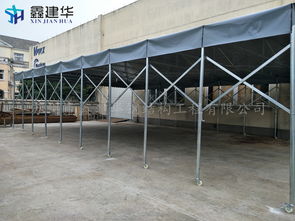 紹興市定做鋼結構雨棚 輪式倉庫蓬 柯橋區推拉雨篷搭建