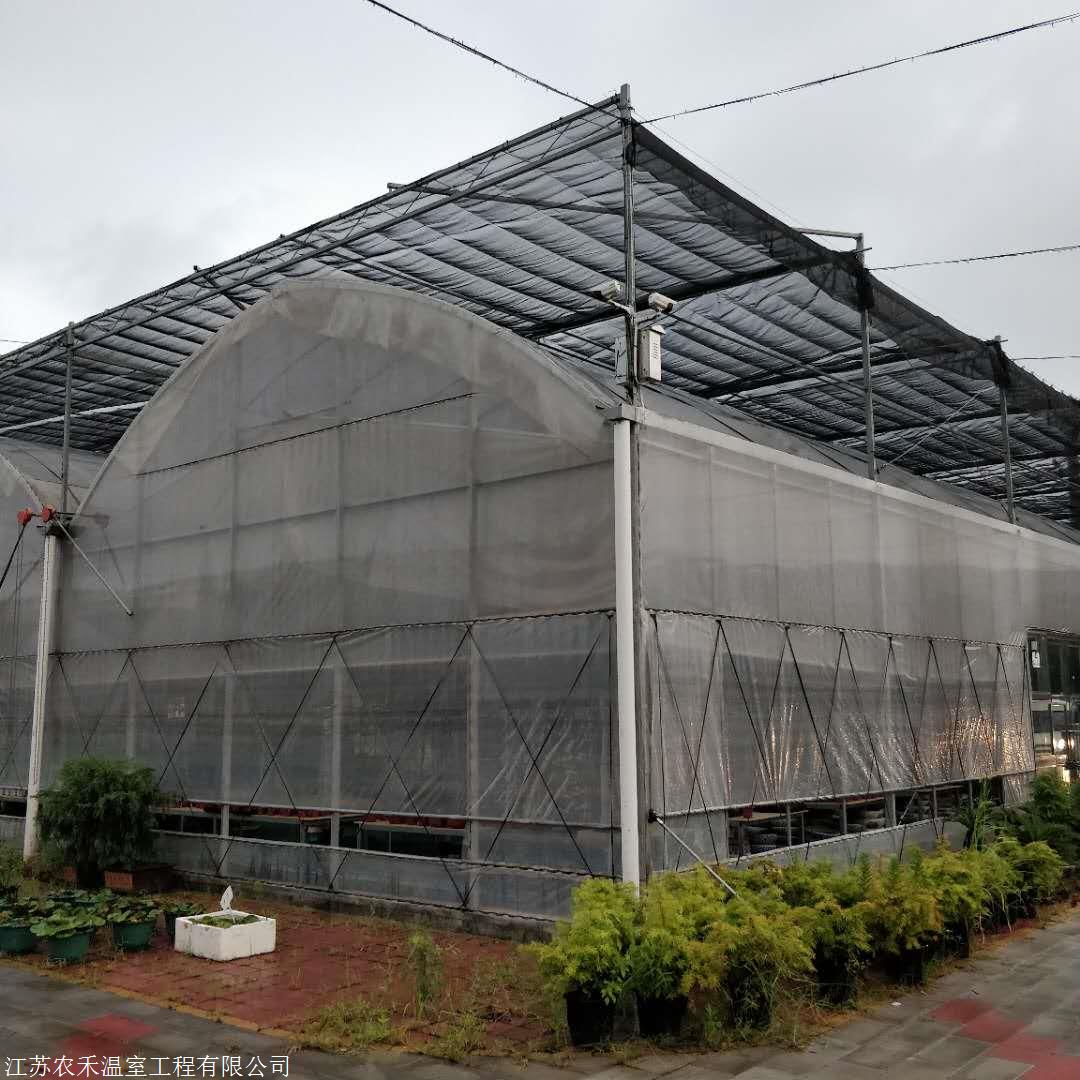 揭陽生態園外遮陽智能溫室大棚安裝施工 外遮陽連棟大棚-搜了網